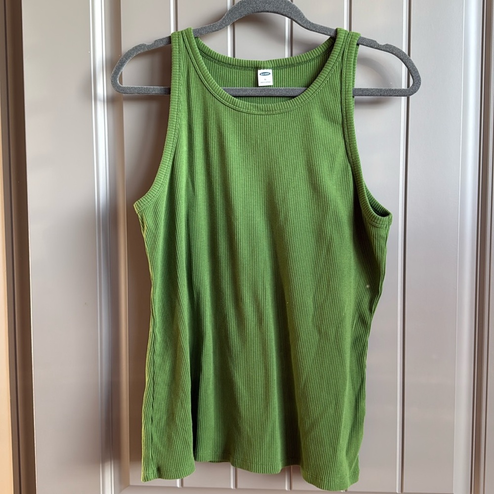 Old Navy Green Ribbed Tank Top